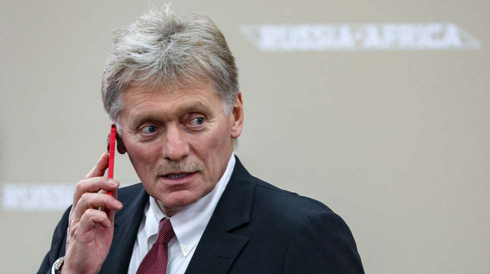 epa10772086 A handout photo made available by TASS Host Photo Agency shows Russian President Putin's Spokesman Dmitry Peskov, during a meeting of Russia's President Vladimir Putin with President of the Republic of Uganda Yoweri Kaguta Museveni on the sidelines of the Second Summit Economic and Humanitarian Forum 'Russia-Africa' in St.Petersburg, Russia, 27 July 2023. The Second Summit Economic and Humanitarian Forum 'Russia-Africa' will take place from July 27 to 28 at the congress-exhibition center Expoforum in St.Petersburg.  EPA/Yegor Aleyev / TASS Host Photo Agency / HANDOUT MANDATORY CREDIT HANDOUT EDITORIAL USE ONLY/NO SALES
