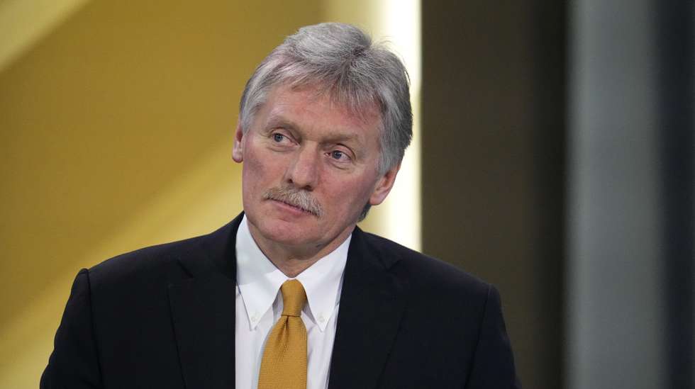 epa11028427 Kremlin spokesman Dmitry Peskov attends Russian President Vladimir Putin's 'Direct Line', an annual question and answer session, as well as his annual end-of-year press conference at the Gostiny Dvor forum hall in Moscow, Russia, 14 December 2023. Russian President Vladimir Putin on 14 December holds his end-of-year press conference, followed by the 'Direct Line with Vladimir Putin' televised event, where he will answer citizens' questions focusing on domestic issues. The President's Big Press Conference is an annual event that has been held since 2001. This year the format is combined 'Direct Line' (questions from citizens) and 'Big Press Conference' (questions from journalists). The event takes place months before the presidential election scheduled for 17 March 2024, in which Putin decided to run for re-election.  EPA/ALEXANDER ZEMLIANICHENKO / POOL