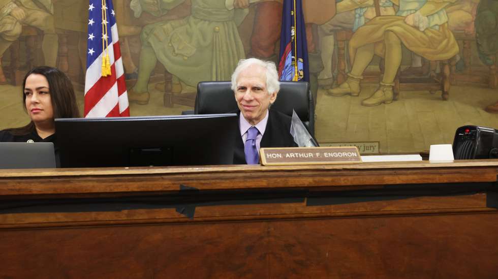 epa10938412 Judge Arthur Engoron sits in his court room during the civil fraud trial for former US President Donald Trump (not pictured) at New York State Supreme Court, in New York, New York, USA, 25 October 2023. The former president may be forced to sell off his properties after Justice Arthur Engoron canceled his business certificates and ruled that he committed fraud for years while building his real estate empire after being sued by Attorney General Letitia James, seeking 250 USD million in damages. The trial will determine how much he and his companies will be penalized for the fraud.  EPA/Spencer Platt / POOL