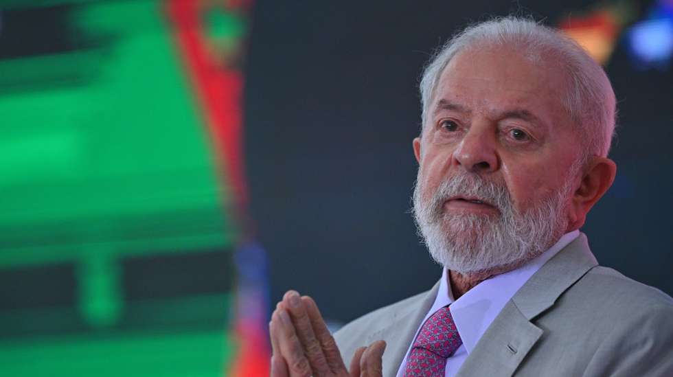 epa11183225 Brazilian President Luiz Inacio Lula da Silva participates in the presentation and press conference of the Union Property Democratization Program at the Planalto Palace in Brasilia, Brazil, 26 February 2024. The Brazilian president launched a program that allows abandoned State properties to be converted into popular housing or used for other social projects, such as schools, hospitals and parks.  EPA/ANDRE BORGES