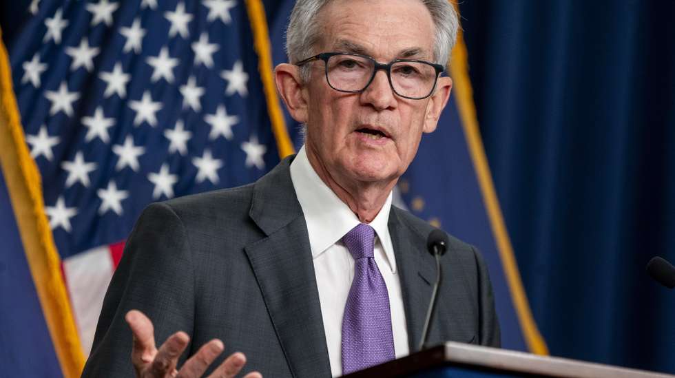 epa11232197 US Federal Reserve Board Chairman Jerome Powell responds to a question from the news media during a press conference following the announcement that interest rates will not change at the Federal Reserve in Washington, DC, USA, 20 March 2024. The Fed also released its latest forecasts for economic growth, inflation, unemployment, and interest rates.  EPA/SHAWN THEW