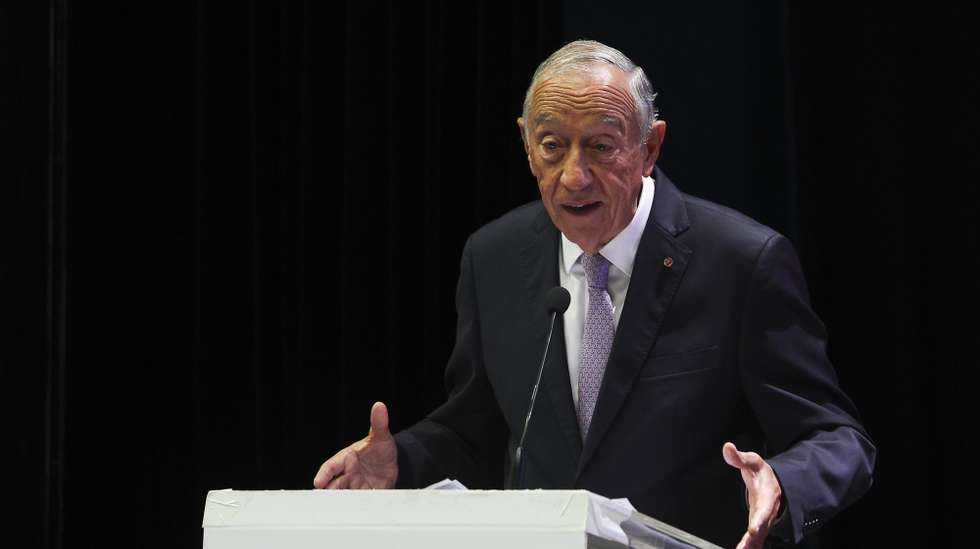 O Presidente da República, Marcelo Rebelo de Sousa, intervém na sessão de encerramento do Congresso AACDN "Segurança e Defesa na Europa: Desafios", na Academia Militar na Amadora, 20 de novembro de 2024. TIAGO PETINGA/LUSA