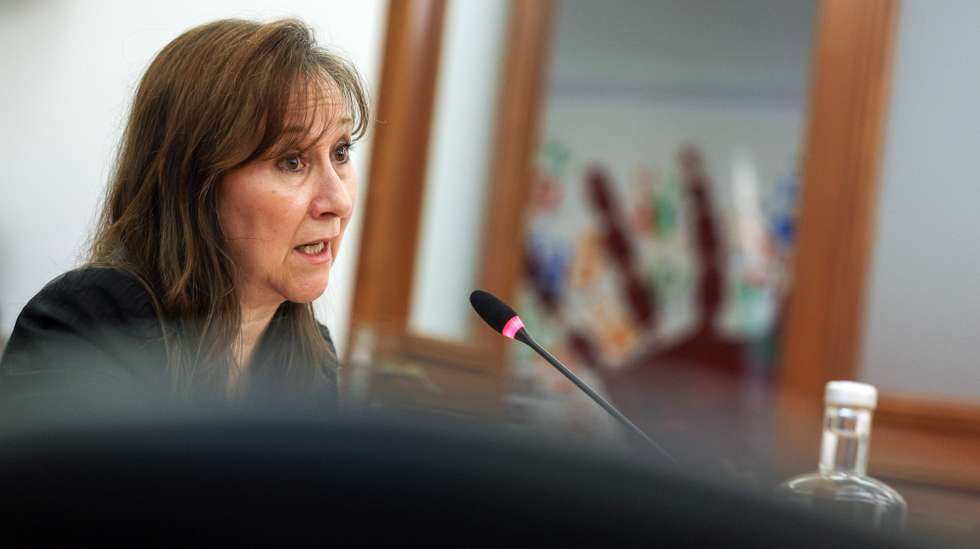 Ana Isabel Gouveia Lopes, na qualidade de diretora do Departamento de Pediatria do Hospital de Santa Maria, fala perante a Comissão Parlamentar de Inquérito - Gémeas Tratadas com o Medicamento Zolgensma na Assembleia da República em Lisboa, 03 de dezembro de 2024. TIAGO PETINGA/LUSA/POOL