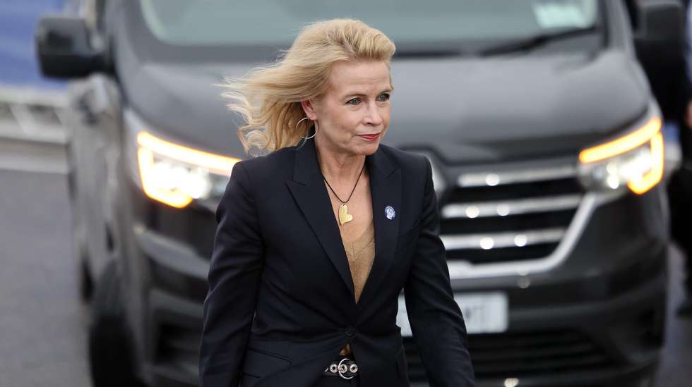 epa11758242 President of the OSCE Parliamentary Assembly, Pia Kauma, arrives at the venue prior to the opening of the 31st Ministerial Council of the Organization for Security and Co-operation in Europe (OSCE) in Ta’ Qali, Malta, 05 December 2024. The 31st OSCE Ministerial Council takes place on 05 and 06 December 2024 in Malta.  EPA/Domenic Aquilina