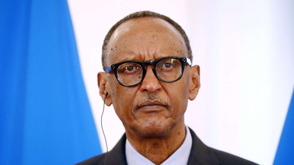 epa11637363 President of Rwanda Paul Kagame attends a press conference after his meeting with his Latvian counterpart in Riga, Latvia, 02 October 2024. During their meeting, both presidents discussed bilateral relations, current security challenges in Africa and Europe, as well as cooperation in international organizations. The Rwandan president is on a one-day official visit to Latvia.  EPA/TOMS KALNINS