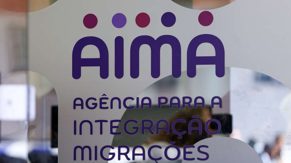 Logo da AIMA (Agência para a Integração, Migrações e Asilo), Lisboa, 7 de março de 2025. MIGUEL A. LOPES/LUSA
