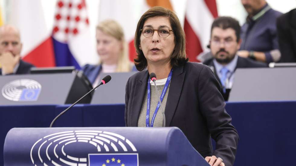 epa11611656 Portuguese member of the European Parliament Ana Catarina Mendes speaks during a debate on 'The Hungarian 'National Card' scheme and its consequences for Schengen and the area of freedom, security and justice' as part of the plenary session at the European Parliament in Strasbourg, France, 18 September 2024. The current plenary session takes place in Strasbourg from 16 to 19 September 2024.  EPA/TERESA SUAREZ