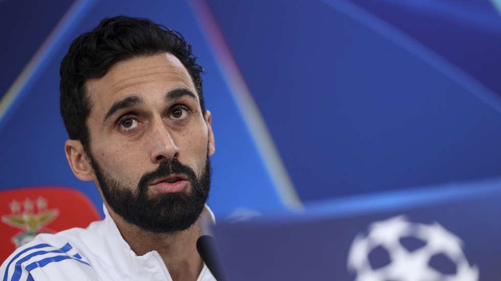 Real Madrid head coach Alvaro Arbeloa attends a press conference at Luz stadium, in Lisbon, Portugal, 16 February 2026. Real Madrid will face Benfica in an UEFA Champions League play-off 1st leg match on 17 February. MIGUEL A. LOPES/LUSA