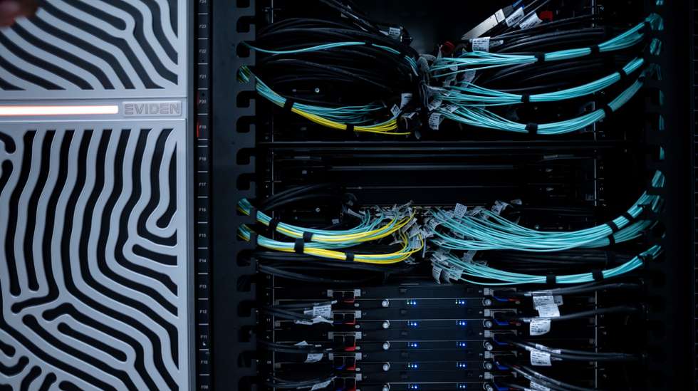 epa12354936 A view inside one of the racks of the new JUPITER supercomputer during its inauguration at the 'Forschungszentrum Juelich' (Juelich Research Centre), in Juelich, Germany, 05 September 2025. According to the research center, JUPITER is the fastest supercomputer in Europe and ranks 4th on the June 2025 TOP500 list of the world's fastest supercomputers.  EPA/FABIAN STRAUCH