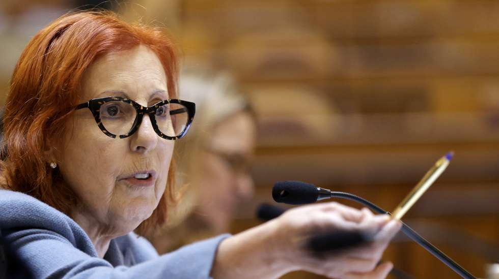 A ministra do Ambiente e Energia, Maria da Graça Carvalho, intervém durante a sua audição na Comissão de Ambiente e Energia, na Assembleia da República, em Lisboa, 27 de janeiro de 2026. MARCOS BORGA/LUSA