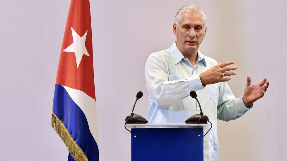 epa12817414 A handout photo made available by the Office of the President of Cuba showing Cuban President Miguel Diaz-Canel speaking during a press conference in Havana, Cuba, 13 March 2026. The Cuban government stated that the island 'has not relinquished its sovereign right to receive oil supplies', amid a severe energy crisis and an oil embargo imposed by the US since January, which has led to increased power outages.  EPA/ALEJANDRO AZCUY / CUBA PRESIDENT OFFICE / HANDOUT  HANDOUT EDITORIAL USE ONLY/NO SALES