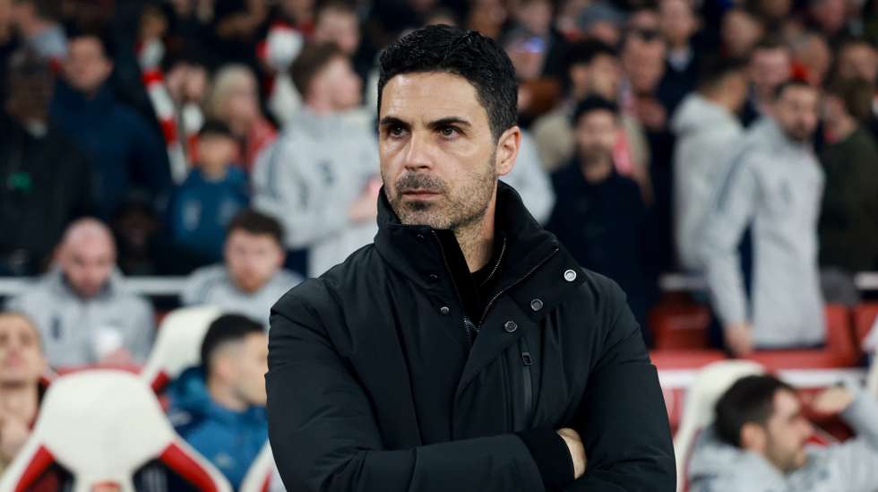 epa12828527 Arsenal's manager Mikel Arteta during the UEFA Champions League Round of 16 2nd leg match between Arsenal and Bayer 04 Leverkusen in London, Great Britain, 17 March 2026.  EPA/NEIL HALL