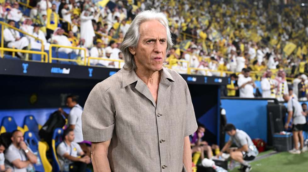 epa12965047 Al-Nassr's head coach Jorge Jesus looks on during the AFC Champions League Two final between Al-Nassr and Gamba Osaka in Riyadh, Saudi Arabia, 16 May 2026.  EPA/STRINGER
