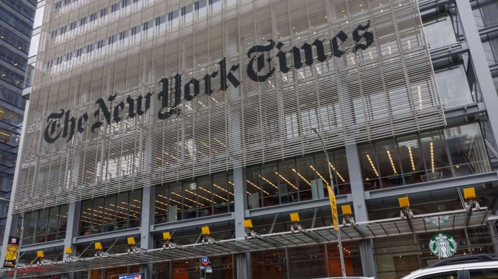 epa11046013 The New York Times (NYT) building in New York, New York, USA, 27 December 2023. According to the US District Court for the Southern District of New York, The New York Times has sued OpenAI and Microsoft over alleged copyright infringement.  EPA/SARAH YENESEL