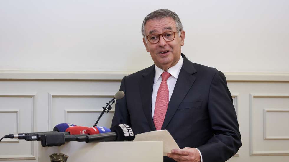 O Presidente da República, António José Seguro, discursa durante a receção nos Paços do Concelho de Vila Nova de Cerveira, 23 de agosto de 2026. MANUEL FERNANDO ARAÚJO/ LUSA