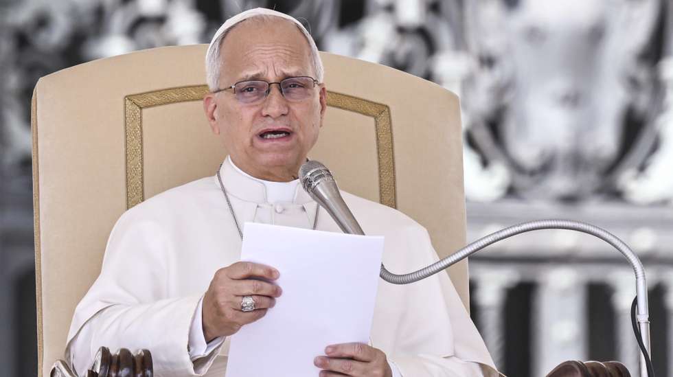 epa13224529 Pope Leo XIV leads his weekly General Audience in Saint Peter's Square, Vatican City, 09 September 2026.  EPA/RICCARDO ANTIMIANI