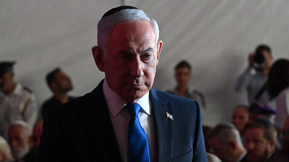 epa13282638 Israeli Prime Minister Benjamin Netanyahu attends a state memorial ceremony at Mount Herzl in Jerusalem, 05 October 2026, marking three years since the 07 October 2023 Hamas attack. The ceremony commemorates those killed in the attack and Israeli security personnel who have died since the start of the war.  EPA/DEBBIE HILL / POOL