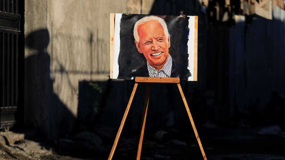 epa08810363 A portrait of US President-elect Joe Biden, created by Kenyan artist Joseph Njoroge, also known by his artist name 'Josey Arts,' is left out to dry in Ruiru, Kiambu, Kenya, 09 November 2020. Biden defeated incumbent US President Donald J. Trump in the US 2020 Presidential Election.  EPA/Daniel Irungu