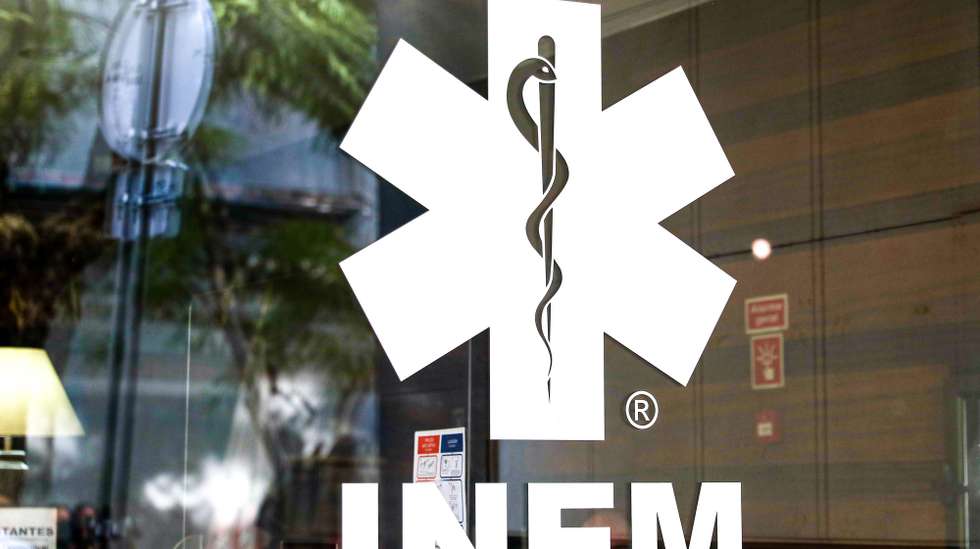 Logótipo do INEM - Instituto Nacional de Emergência Médica. Lisboa, 23 de outubro de 2021. ANTÓNIO COTRIM/LUSA