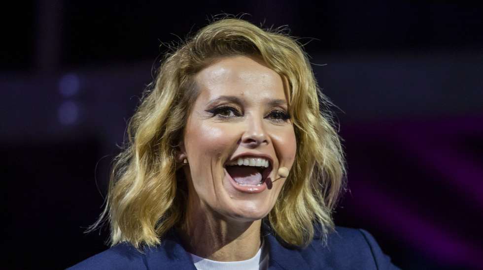 Portuguese TV presenter and director at TVI Cristina Ferreira attends a talk on the third day of Web Summit at Parque das Nacoes in Lisbon, Portugal, 03 November 2022. The Web Summit is considered the largest event of startups and technological entrepreneurship in the world, and takes place from 1 to 4 November in Lisbon. JOSE SENA GOULAO/LUSA