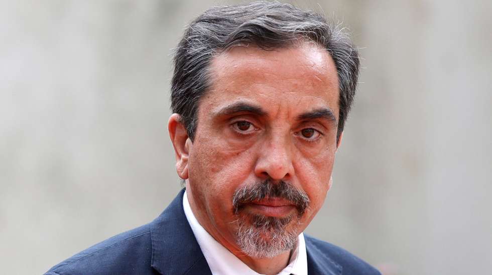 epa10700517 Portugal's Secretary of State for National Defense Marco Capitao Ferreira arrives to attend the European Air Defense Conference at Les Invalides in Paris, France, 19 June 2023.  EPA/GEOFFROY VAN DER HASSELT / POOL  MAXPPP OUT