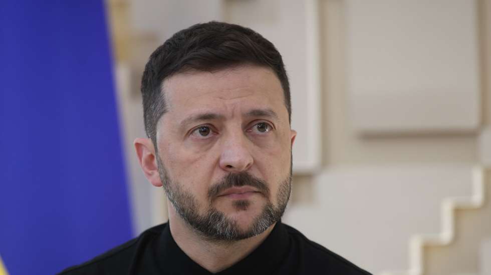 epa12102945 Ukrainian President Volodymyr Zelensky attends a press conference at the Embassy of Ukraine in Ankara, Turkey, 15 May 2025. Russian and Ukrainian delegations gather for peace talks in Istanbul.  EPA/NECATI SAVAS
