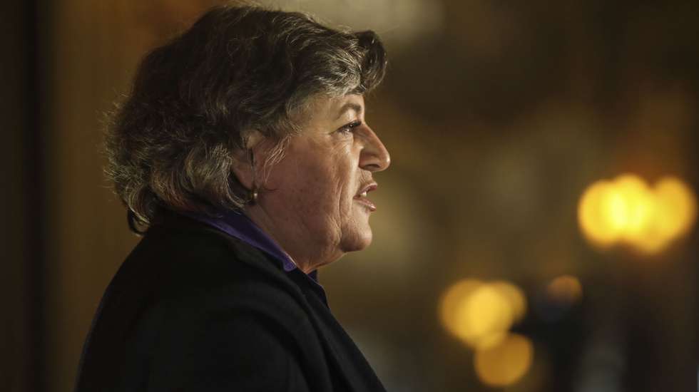 A ex-candidata presidencial Ana Gomes usa da palavra durante uma conferência promovida pelo Bloco de Esquerda sobre combate à corrupção, que decorreu na Casa do Alentejo, em Lisboa, 08 de dezembro de 2021. ANDRÉ KOSTERS / LUSA