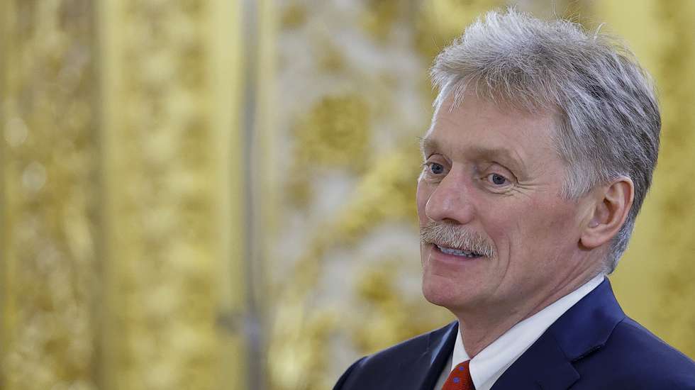 epa11327557 Kremlin spokesman Dmitry Peskov attends a meeting of the Supreme Eurasian Economic Council at the summit of the Eurasian Economic Union (EAEU) in Moscow, Russia, 08 May 2024.  EPA/EVGENIA NOVOZHENINA / POOL