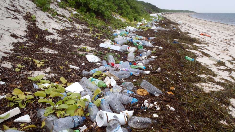 epa08818332 A handout photo made available by Taiwan's Academia Sinica shows littered coast of Dongsha Islands in the South China Sea on 21 December 2013 (issued 13 November 2020). Academia Sinica and National Taiwan University publicized a 24-year (1993-2017) joint study on ocean litter through big data analysis and windage and ocean currents simulation tests. The report says that there are about 4.8 million to 12.7 million tons of sea litter created by human beings each year, mostly PET bottles, styrofoam and plastics. About fifty per cent of the litter is swept to the shores of diiferent continents and even South Pole by wind and ocean currents, the other half remains on the sea. 'Accumulation of sea litter poses serious threat to marine ecosystems and economic activities,' the study warns.  EPA/TAIWAN ACADEMIA SINICA HANDOUT  HANDOUT EDITORIAL USE ONLY/NO SALES
