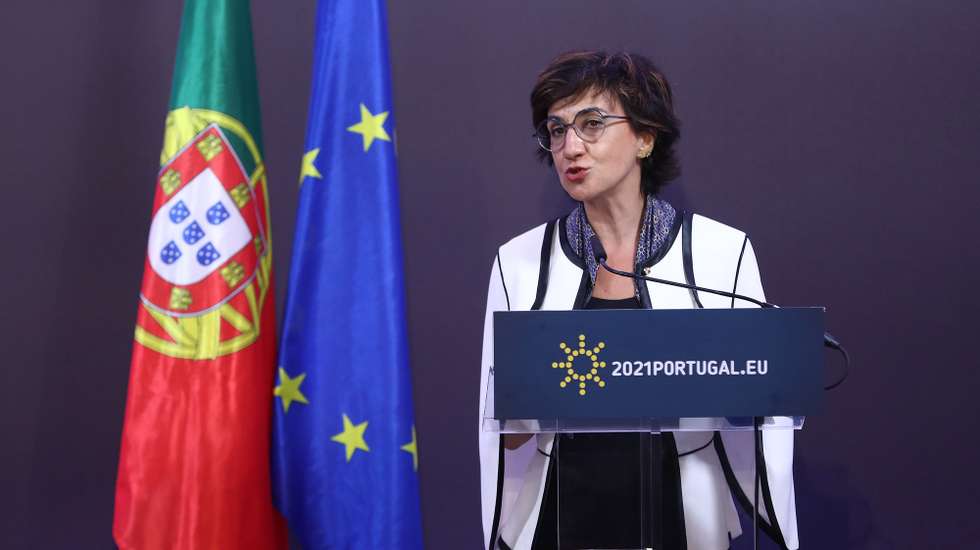 Portuguese Minister for Agriculture Maria do Ceu Antunes attends a press conference after an Informal meeting of Agriculture and Fisheries Ministers under the Portuguese Presidency of the Council of the European Union in Lisbon, Portugal, 15 June 2021. The conference will have discussions focusing on the future of the Common Fisheries Policy in the context of the European Green Deal and the Sustainable Blue Economy Strategy, the theme of "Ocean Month", an initiative from the Portuguese Presidency of the Council of the European Union. ANTONIO PEDRO SANTOS/LUSA