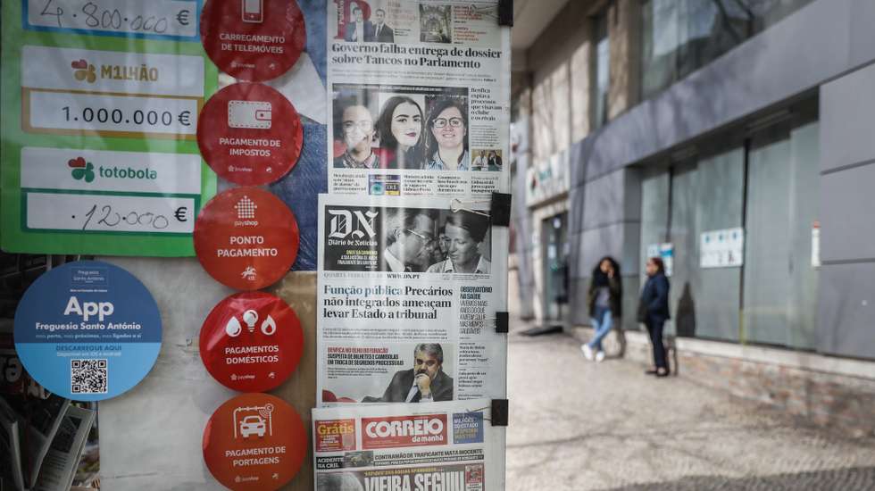 Banca de jornais em Lisboa, 7 de março de 2018. MÁRIO CRUZ/LUSA