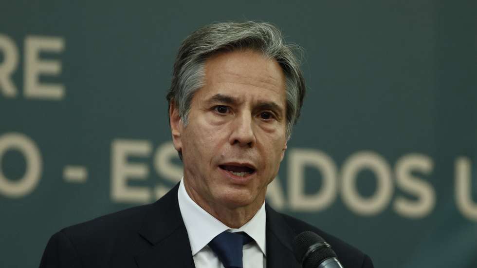 epa09514239 US Secretary of State Antony Blinken speaks during a press conference with Secretary of Foreign Affairs of Mexico Marcelo Ebrard in Mexico City, Mexico, 08 October 2021. Blinken announced the opening of &#039;a new chapter&#039; in security cooperation with Mexico in which both countries will act as &#039;equal partners. It marks the beginning of a new chapter, working as equal partners and addressing the root causes of security challenges such as inequality, corruption and impunity,&#039; he said at a press conference with Mexican Foreign Minister Marcelo Ebrard.  EPA/JOSE MENDEZ