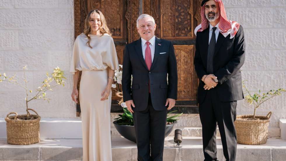 O rei Abdullah II da Jordânia esteve presente na cerimónia de casamento entre o príncipe Ghazi bin Muhammad e Miriam, princesa de Turnovo