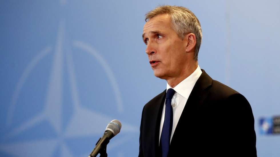 epa10335826 NATO Secretary General Jens Stoltenberg, speaks before the NATO Foreign Ministers Meeting held at Parliament Palace in Bucharest, Romania, 29 November 2022. Foreign Ministers from NATO countries gather in Romania's capital on 29 and 30 November 2022 to tackle Russia’s invasion in Ukraine, NATO’s support for Kyiv administration and regional partners and to find new ways to strengthen the Eastern flank of the alliance.  EPA/Robert Ghement