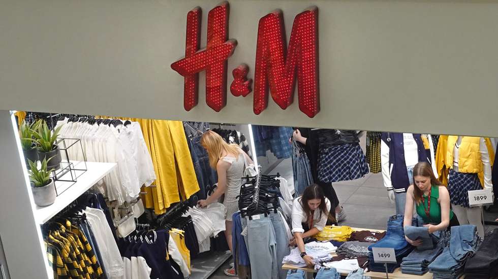 epa10104115 A logo of H&amp;M Group (Hennes &amp; Mauritz AB) multinational clothing company is seen on a store in the Metropolis shopping mall in Moscow, Russia, 03 August 2022. H&amp;M Group (H &amp; M Hennes &amp; Mauritz AB) multinational clothing company announced in July 2022 of its decision to wind down its business in Russia due to 'current operational challenges and an unpredictable future'. As part of this process the company reopens its physical stores for selling remaining stock in Russia. Earlier, in March 2022 the company paused all sales in Russia, being among some other brands which announced the suspension or limitation of their business in Russia as the result of sanctions imposed by the West on Russia in response to what the Russian President declared as a 'Special Military Operation' in Ukraine. Russian troops entered Ukraine on 24 February 2022, prompting a series of severe economic sanctions imposed by Western countries on Russia.  EPA/MAXIM SHIPENKOV