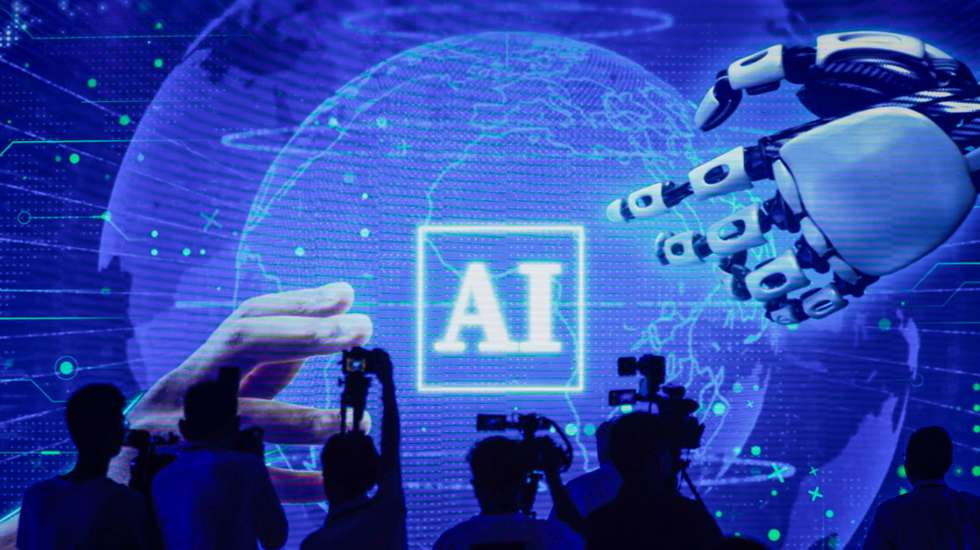 epaselect epa10752824 People attend the launch event of the first commercial application of artificial intelligence for the mining industry in Jinan, Shandong province, China, 18 July 2023. Shandong Energy, Huawei, and Yunding Technology jointly launched the Pangu Mine Model, the first commercial application of artificial intelligence for the mining industry. The AI model is capable of visual recognition capabilities, analyzing the quality of stress relief drilling, and can assist in rock burst prevention personnel in quality verification, reducing the review workload by 82 percent, shortening the check to 10 minutes from three days with 100 percent acceptance rate.  EPA/MARK R. CRISTINO