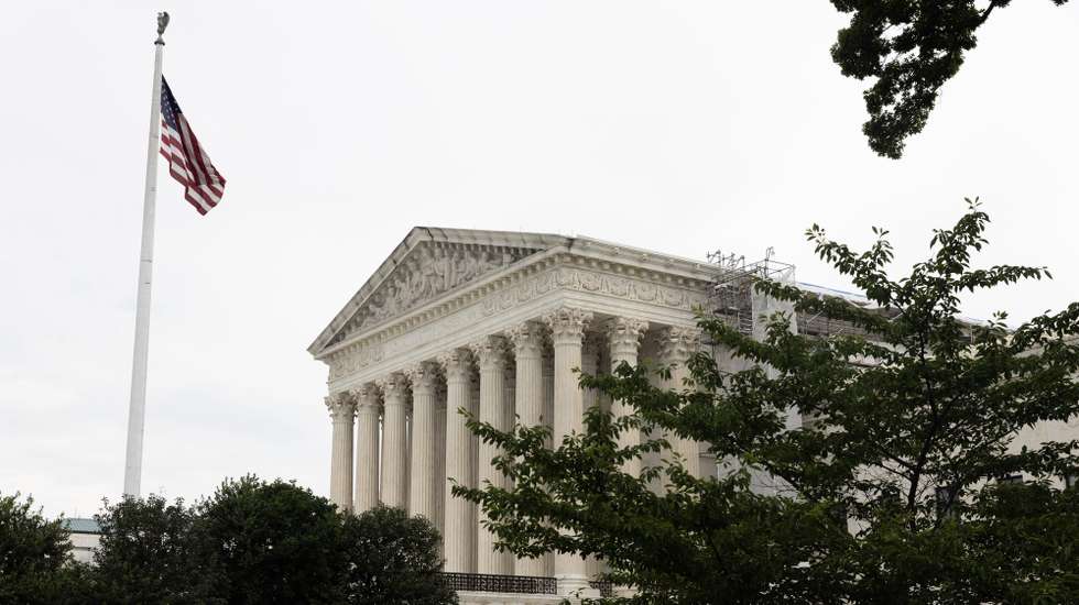 epa11393679 The US national flag flies outside the Supreme Court in Washington, DC, USA, 06 June 2024. On 06 June the Supreme Court issued three opinions. They broadened who can object to bankruptcy settlements, issued an opinion letting the IRS claim more in estate taxes, and issued a third opinion holding the government more responsible for health care costs for Native American tribes. The Supreme Court is expected to issue opinions in June 2024 on high-profile cases including possible immunity for former US President Donald J. Trump from being prosecuted for allegedly attempting to overturn the 2020 presidential election, as well as a ruling on accessibility to abortion pills, among others.  EPA/MICHAEL REYNOLDS