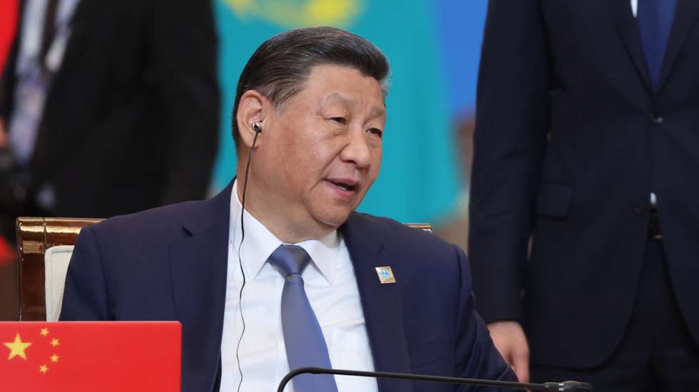 epa11456562 Chinese President Xi Jinping attends the Shanghai Cooperation Organisation (SCO) member states leaders' summit in Astana, Kazakhstan, 04 July 2024. The Shanghai Cooperation Organization (SCO) summit taking place in Astana from 03 to 04 July.  EPA/SERGEI SAVOSTYANOV/SPUTNIK/KREMLIN POOL / POOL MANDATORY CREDIT