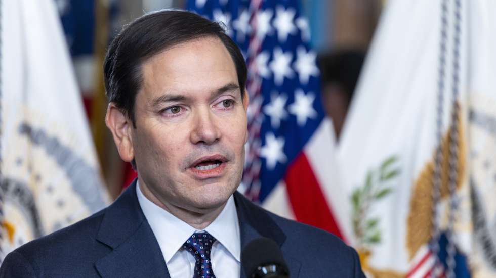 epa11842336 US Secretary of State Marco Rubio delivers remarks after being sworn in by US Vice President JD Vance (unseen) in the Vice President's ceremonial office in Washington, DC, USA, 21 January 2025. The Senate unanimously confirmed Rubio as America's 72nd Secretary of State with a bipartisan vote of 99-0.  EPA/SHAWN THEW / POOL