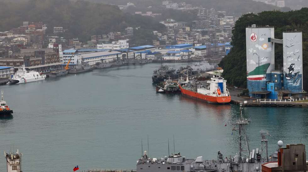 epa11769865 Taiwan Navy and coastguard vessels are anchored at Keelung harbor in Keelung city, Taiwan, 11 December 2024. Taiwan’s Ministry of National Defense said that they monitored more than 50 People's Liberation Army (PLA) aircrafts of which 23 that crossed the Taiwan Strait median line, as well as 11 PLAN vessels, and 8 official ships operating around Taiwan were detected based on their 24 hours monitoring since 10 December.  EPA/RITCHIE B. TONGO