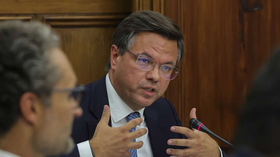 Audição do ministro Adjunto e da Reforma do Estado, Gonçalo Matias, a requerimento do CH e do PS, «no âmbito da criação do novo ministério» e para «obter esclarecimentos sobre o plano de ação do Ministério, os eixos estratégicos definidos e as medidas», na Comissão de Orçamento, Finanças e Administração Pública da Assembleia da República, em Lisboa, 9 de setembro de 2025.  MANUEL DE ALMEIDA/LUSA