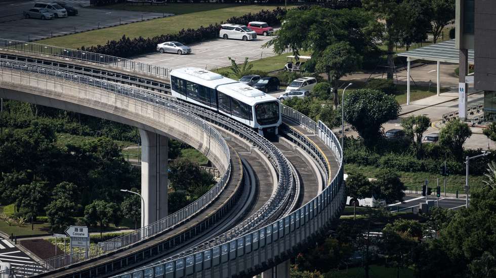 Metro Ligeiro de Macau, na Taipa, Macau, China, 6 de outubro de 2024. GONÇALO LOBO PINHEIRO/LUSA