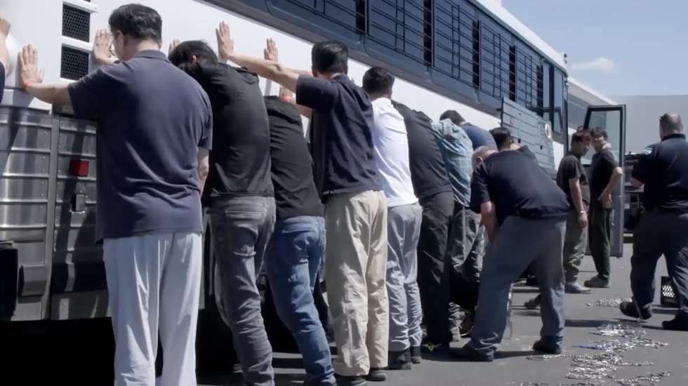 epa12360089 A still frame from a video made available by the US Immigration and Customs Enforcement via the Defense Visual Information Distribution Service (DVIDS) shows an immigration raid at the Hyundai-LG vehicle assembly plant in Ellabell, Georgia, USA, 04 September 2025 (issued 07 September 2025). Immigration officials arrested 475 workers in the raid, most of them South Korean citizens.  EPA/COREY BULLARD WITH US IMMIGRATION AND CUSTOMS ENFORCEMENT (ICE)   HANDOUT EDITORIAL USE ONLY/NO SALES