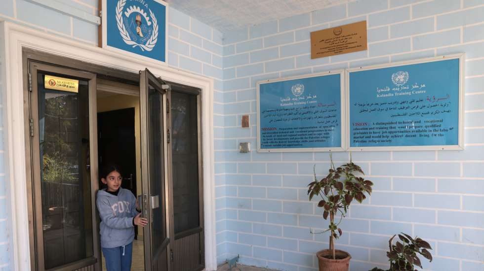 epa12631216 General view to Kalandia Training Center near Kalandia refugee camp, north of Jerusalem, 06 January 2026. The Israeli Knesset has given final approval to legislation that mandates cutting electricity and water supplies to the offices of the United Nations Relief and Works Agency for Palestine Refugees (UNRWA) in Jerusalem.  EPA/ALAA BADARNEH