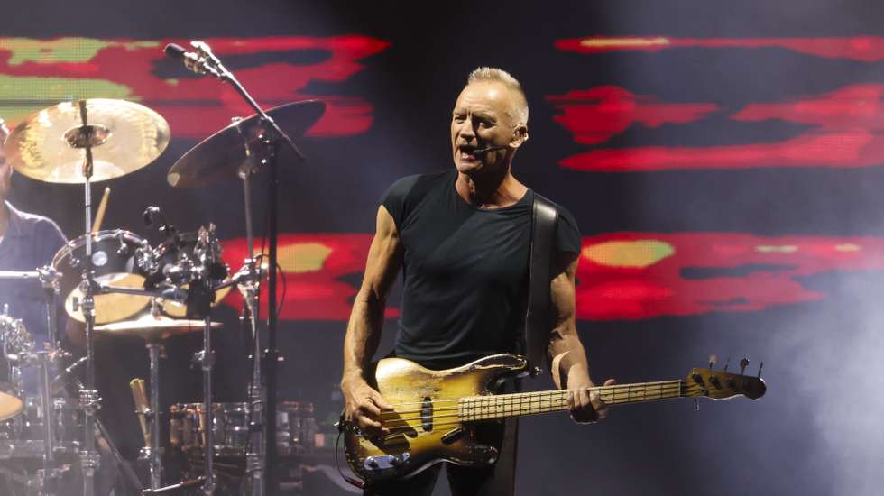 British singer Sting performs on stage during his "Sting 3.0" world tour concert at Praia do Relogio, in Figueira da Foz, Portugal, 17 July 2026. PAULO NOVAIS/LUSA