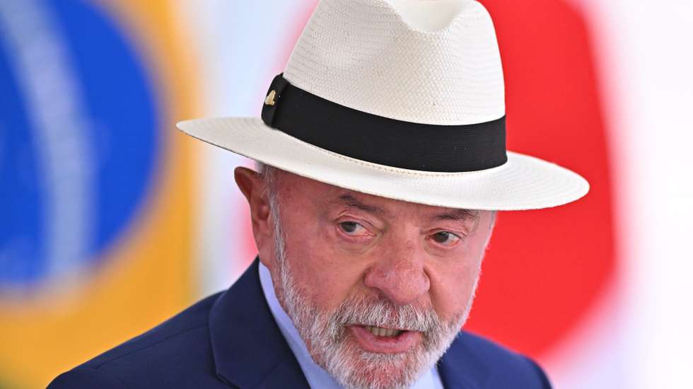 epa12936483 Brazilian President Luiz Inacio Lula da Silva reacts at the presentation ceremony for the new ambassadors at the Planalto Palace in Brasilia, Brazil, 06 May 2026.  EPA/ANDRE BORGES