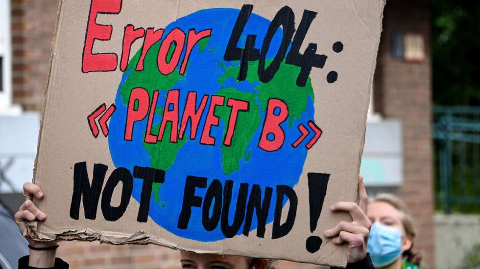 epa08539110 Young people show posters as they take part in a Fridays for Future 'Coal stop instead of exit flop' demonstration against climate change, in Duesseldorf, Germany, 10 July 2020. The protesters criticize the actions of the governing parties and advocate a socially acceptable coal phase-out by 2030, and they demand immediate improvements to the coal phase-out act.  EPA/SASCHA STEINBACH