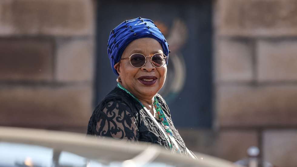 epa11421728 Graca Machel, widow of former South African president Nelson Mandela, arrives for the inauguration of South Africa's Cyril Ramaphosa as president at the Union Buildings in Pretoria, South Africa, 19 June 2024. Ramaphosa was re-elected as South Africa's president by the National Assembly on 14 June 2024, following the country's general elections held on 29 May 2024. South Africa President Cyril Ramaphosa will be sworn in for his second term on 19 June.  EPA/PHILL MAGAKOE / POOL