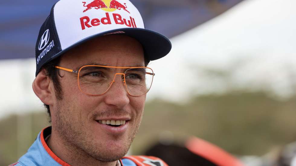 epa11974456 Thierry Neuville of Belgium looks on during the shakedown of Rally Safari 2025, Naivasha, Kenya, 19 March 2025.  EPA/Elisabetta Pretto
