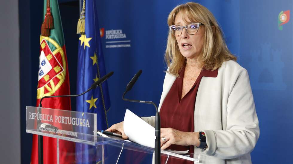 A ministra do Trabalho, Solidariedade e Segurança Social, Maria do Rosário Palma Ramalho, intervém durante a conferência de imprensa sobre a reunião do Conselho de Ministros, em Lisboa, 14 de maio de 2026. ANTÓNIO PEDRO SANTOS/LUSA